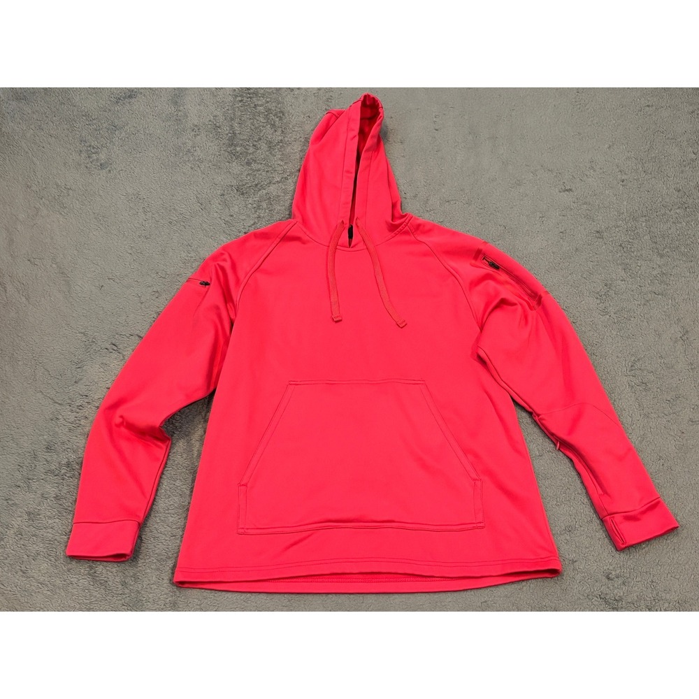 Propper Womens L Tactical Hoodie Neon Pink Coral Fleece Lined Zipper Pockets